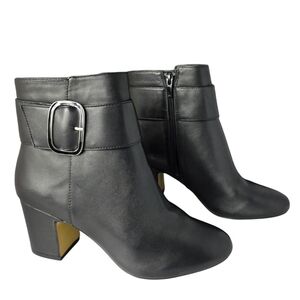 Bella-Vita Klaire Black Leather Upper Bootie Boot